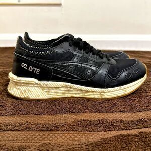 Asics Gel Lyte Black Leather Athletic Shoes Sz 6.5